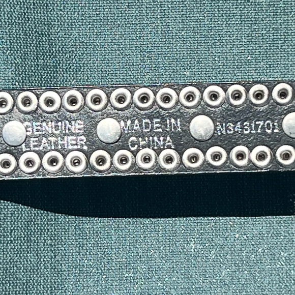 Nocona Belt Co Embellished Western Leather Black Belt Size Medium Good Condition - Picture 7 of 14
